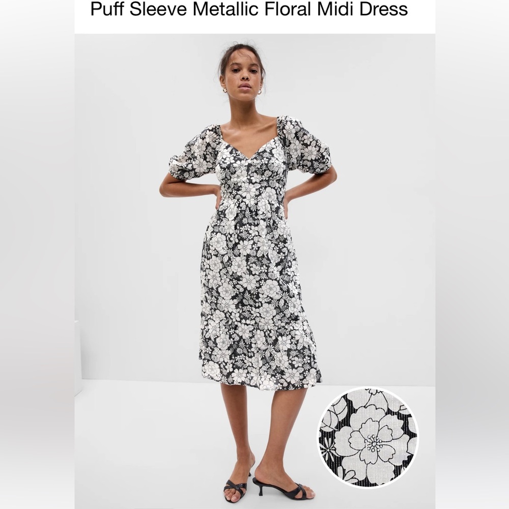 SALE!! NWT Gap Puffed sleeved floral midi dress